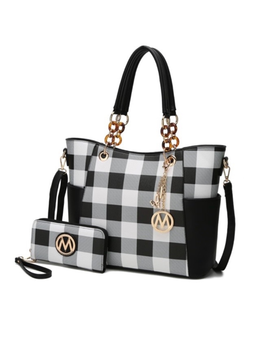 MKF Collection Mariely Checker Tote Bag by Mia K